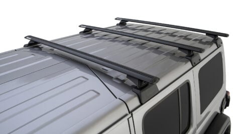 Jeep Wrangler JL 4dr Hard Top 04/19on Rhino-Rack Roof Racks with Backbone (3) (JB0896) - Image 2