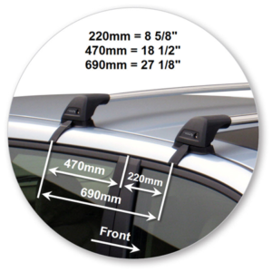 Honda Odyssey RB 4th Gen 4dr Wagon April 2009 - Jan 2014 Yakima Roof Racks (pr) (S7Y/K442W) - Image 2
