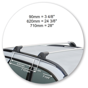 Great Wall Cannon Dual Cab with Roof Rails 2020on Yakima Roof Racks (pr) (S8Y/K328) - Image 3