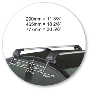 Volvo S60 F 4dr Sedan 12/10on Yakima FlushBar Roof Racks (pr) (S26Y/K802W) - Image 2