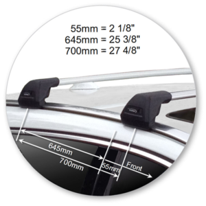 Volvo V60 F 4dr Wagon With Roof Rails 03/11on Yakima FlushBar Roof Racks (pr) (S25Y/K794) - Image 2