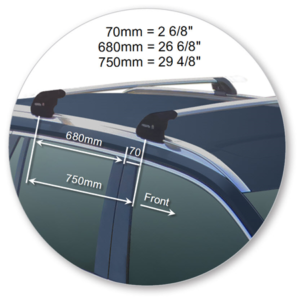 Volvo XC90 4dr SUV With Flush Roof Rails 08/15on Yakima FlushBar Roof Racks (pr) (S7Y/K946W) - Image 2