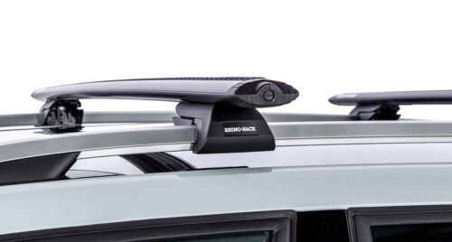 Skoda Fabia 4dr Wagon With Roof Rails 07/15on Rhino-Rack Black Vortex Roof Racks (pr) (JA1942) - Image 5