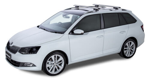 SKODA Fabia Wagon With Roof Rails 7/2015 Onwards Sportz SX Black 2 Bar Roof Rack (JC-03914) - Image 3