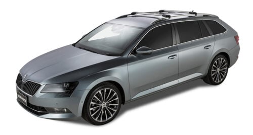 Skoda Superb 4dr Wagon With Roof Rails 03/16on Rhino-Rack Vortex Stealthbar Roof rack (pr) (JA7954) - Image 2