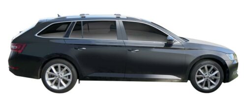 Skoda Superb 4dr Wagon With Roof Rails 03/16on Yakima Rail Bar Roof Racks (pr) (S54Y/K521W) - Image 2