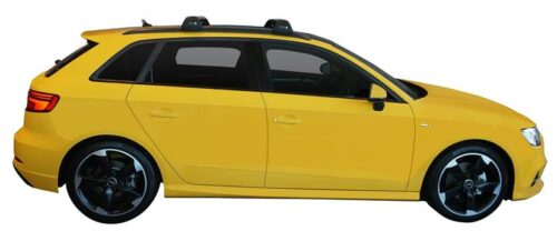 Audi A3 5dr Hatchback w/ Solid Roof Rails 05/13on Yakima Flush Bar Roof Racks (pr) (S26Y/K772W) - Image 2