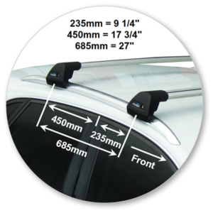 Audi Q3 (incl. RS Q3) 5dr with Flush Rails 03/12- 2018 Yakima Roof Racks (pr) (S26Y/K695W) - Image 3