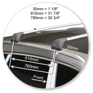 Audi Q7 5dr SUV w/ Flush Rails 09/15on Yakima Flush Bar Roof Racks (pr) (S8Y/K958W) - Image 3
