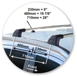 Citroen C4 Aircross 4dr SUV With Flush Rails 07/12on Yakima Flush Bar Roof Racks (pr) (S25Y/K508W) - Image 2