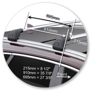 Kia Sorento UM Gen3 with flush rails 06/15 - 07/2020 Yakima Flush Roof Racks (pr) (S26Y/K903) - Image 3