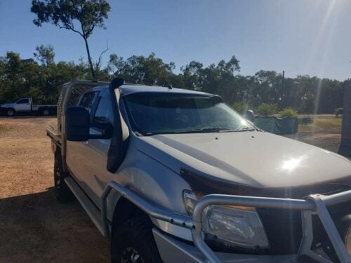 Solid windscreen sunvisor on a Mazda BT50 (Gen2)