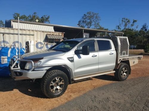 Solid windscreen sunvisor on a Mazda BT50 (Gen 2)