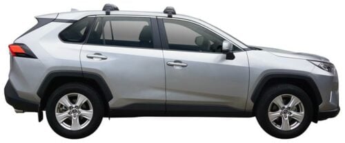 Toyota RAV4 GX (no factory rails) 05/2019on Flush Yakima Silver Roof Racks (S26Y/K1154) - Image 2
