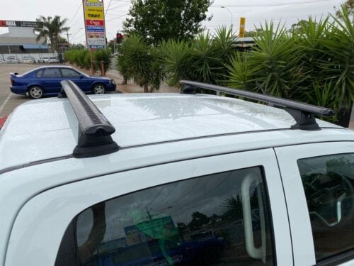 Holden Colorado Dual Cab 2012on (Except SX) Rhino Black Vortex Roof Racks (pr) (JC-00524) - Image 3