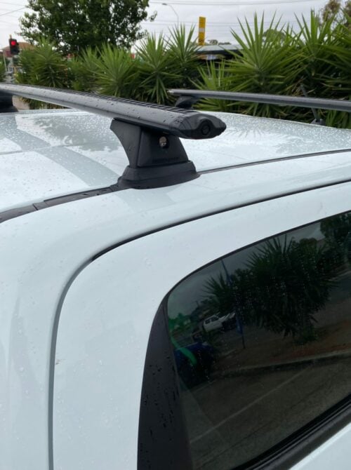 Holden Colorado Dual Cab 2012on (Except SX) Rhino Black Vortex Roof Racks (pr) (JC-00524) - Image 4