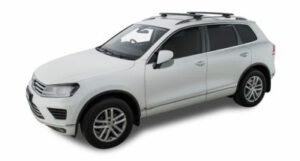 MG GS SUV with Roof Rails Jan 2017 onwards Rhino-Rack Black Roof Racks (pr) (JA2270) - Image 2