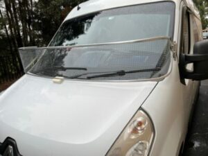 Renault Master 300mm Silver Mesh Windscreen Stoneguard - Image 4
