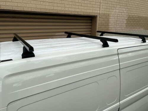 Toyota Hiace SLWB Gen6 06/2019on Rhino-Rack SILVER Roof Racks (3 Bar) (JC-01310) - Image 6