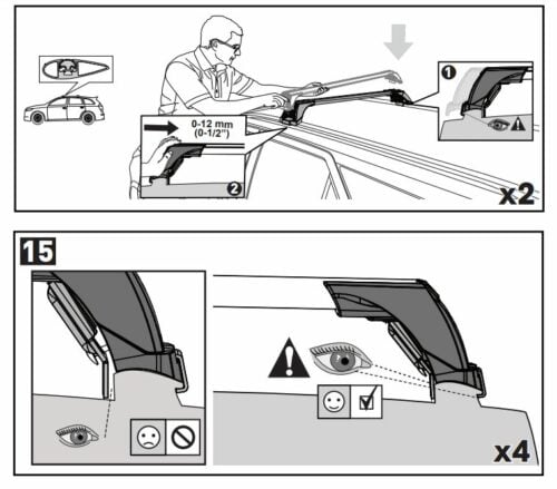 Ford Everest Next Gen Oct 2022on (with flush rails) Yakima Silver Roof Racks (pr) (S26Y/K1062) - Image 3