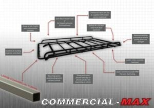LDV G10 Van 2015 - on Wedgetail Commercial-Max Tradesman Roof Rack 2.4m x 1.4m - Image 4