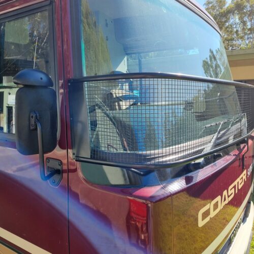 Toyota Coaster Bus 1982-1992 Black Windscreen Stone Protector - Image 3