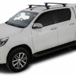 Toyota Hilux 10/2015on Dual Cab RCH Trackmount Black 2 Bar Rhino-Rack (JB0950)
