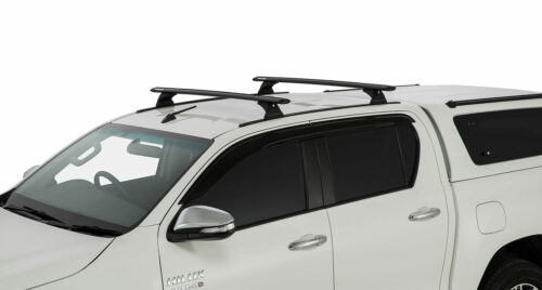 Toyota Hilux Oct 2015 on Dual Cab RCH Trackmount Black 2 Bar Rhino-Rack (JB0950) - Image 4