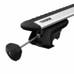 Ford Ranger Next Gen Wildtrak July2022on with rails Black Thule Wingbar Evo Roof Bars (711420/710410)