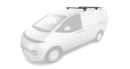 Hyundai Staria Load Rhino-Rack Heavy Duty Roof Racks Black (2 bars) (JC-01501) - Image 7