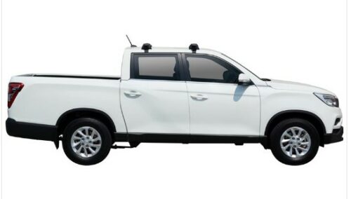 Ssangyong Musso 2019-onwards Dual Cab (no rails) Yakima Silver Thru Bars (2) (S17Y/K1153) - Image 2