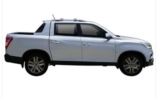 Ssangyong Musso with factory rails 2019 - onwards Yakima Silver Rail Bar  (2) (S46Y/K944) - Image 4