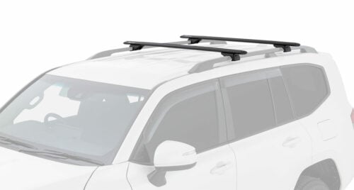 Toyota 300 Landcruiser 2021 on with Roof Rails Rhino Black RX Vortex bars (2) (JC-01549) - Image 4