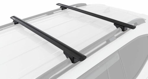 Mitsubishi Outlander 11/2006 to 10/2012 with roof rails RX Rhino-Rack Black Vortex Roof Racks (pr) (JA9141) - Image 2