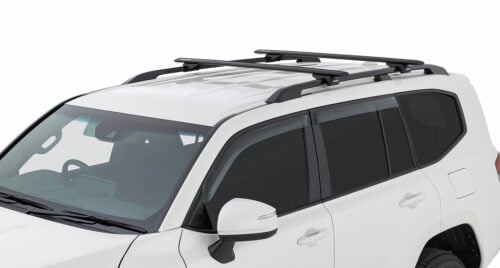 Toyota 300 Landcruiser 2021 on with Roof Rails Rhino Black RX Vortex bars (2) (JC-01549) - Image 2