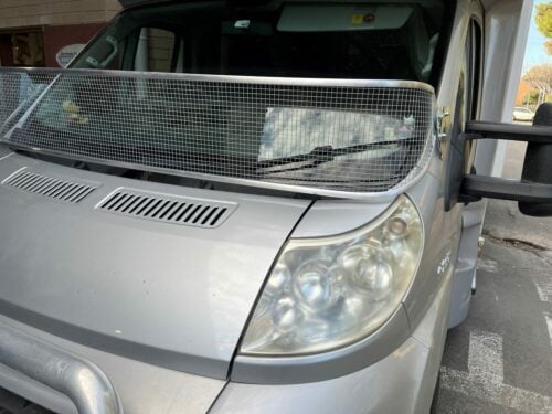 Fiat Ducato(Gen 3 2007on) 300mm tall Silver Mesh Windscreen Stoneguard - Image 3