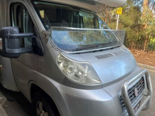 Fiat Ducato(Gen 3 2007on) 300mm tall Silver Mesh Windscreen Stoneguard - Image 2