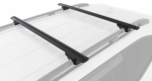 TOYOTA LandCruiser 300 Series With Raised Rail 1/2021 Onwards Sportz RX Black 2 Bar Roof Rack (JC-04971) - Image 4