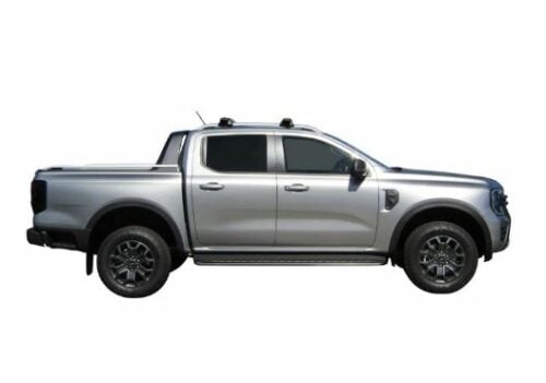 Volkswagen Amarok (with roof rails) May 2023on Pro Rack Silver Thru Bars (2) (S17Y/K328) - Image 2