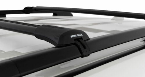Toyota Land Cruiser 300 Series with Raised Rail 2021- Onwards Rhino Rack Black Vortex StealthBar (2) (JA8344) - Image 3