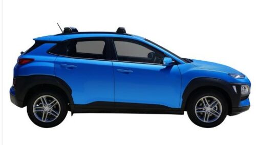 Hyundai Kona July 2023on (with pockets in roof rails) Yakima Silver Thru Bar Roof Racks (pr) (S16Y/K892) - Image 3