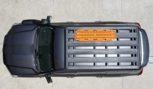 MaxTrax on a car roof with platform roof rack.