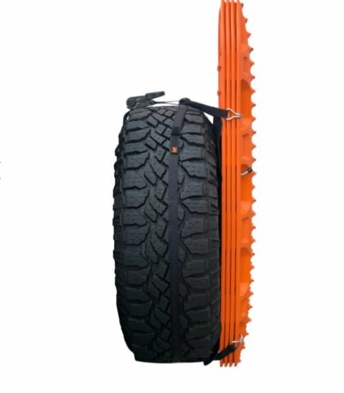 MaxTrax fitted to wheel with a Rear Wheel Harness