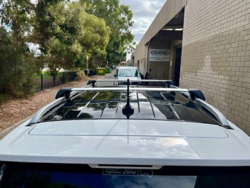 Ford Everest Next Gen Oct 2022on (with raised rails) Yakima Black flush Roof Racks (S27YB/K328) - Image 5