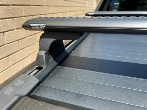 Toyota Hilux Rogue Dual Cab Rear Tub Rhino Rack Black Vortex Bars (2) (RLT600/VA150B) - Image 2