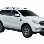 Ford Everest 2015 to 2022 Yakima Silver Thru Roof Racks (pr) (S17Y/K1038)