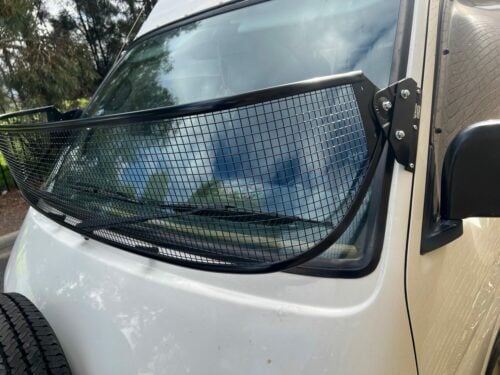 Toyota Hiace (1989 - 2005) LWB & Commuter Bus Black Windscreen Stone Guard - Image 5