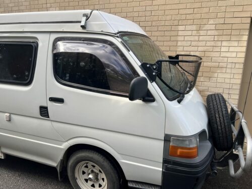 Toyota Hiace (1989 - 2005) LWB & Commuter Bus Black Windscreen Stone Guard - Image 4