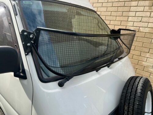 Toyota Hiace (1989 - 2005) LWB & Commuter Bus Black Windscreen Stone Guard - Image 3