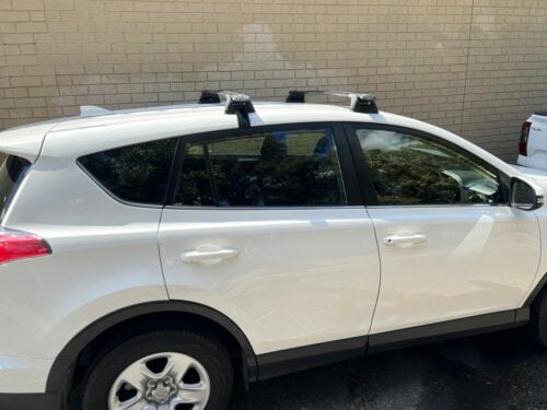 Toyota RAV4 GX (no factory rails) 2019on Thru Yakima Black Roof Racks (S16YB/K1154) - Image 8